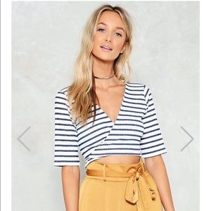 Wrap Front Crop Top